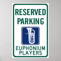 Euphonium Players Parking Print
