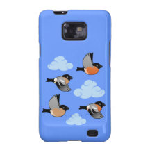 Eurasian Bullfinches in Flight Galaxy SII Covers