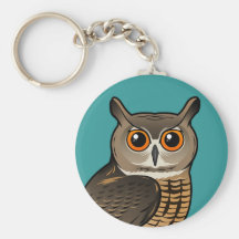 Eurasian Eagle-Owl Keychain