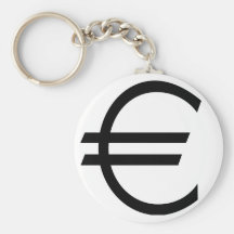 Euro Sign Key Chain