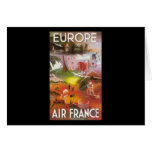 Europe Air France Greeting Cards