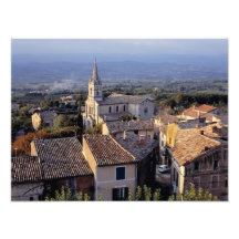 Europe, France, Bonnieux. Sunset light falls Photo