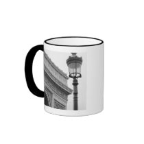 Europe, France, Paris. Arc de Triomphe and Coffee Mug