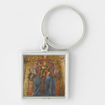 Europe, Italy, Sicily, Taormina. Madonna & child Keychain