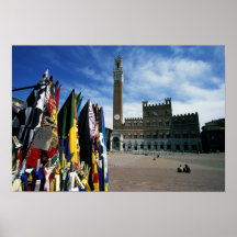 Europe, Italy, Tuscany, Siena. Piazza del Posters
