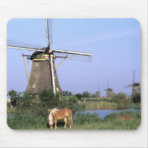 Europe, Netherlands, Zuid Holland, Kinderdijk. 2 Mouse Mats