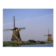 Europe, Netherlands, Zuid Holland, Kinderdijk. Post Card