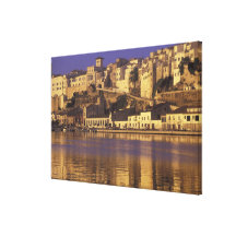 Europe, Spain, Balearics, Menorca, Mao. Dawn Stretched Canvas Print