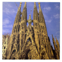 Europe, Spain, Barcelona, Sagrada Familia Tile