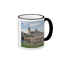 Europe, Spain, Salamanca. The Roman bridge over Coffee Mugs