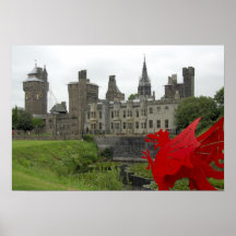 Europe, Wales, Cardiff. Cardiff Castle. Welsh 2 Print