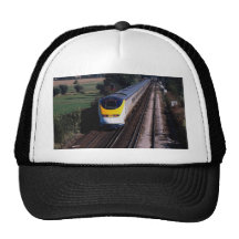 Eurostar passenger train mesh hats