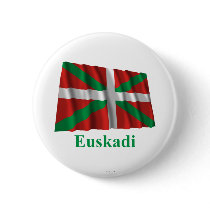 Euskadi (País Vasco) waving flag with name