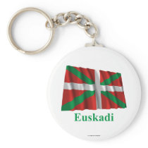 Euskadi (País Vasco) waving flag with name