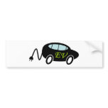 EV car and plug Bumper Sticker