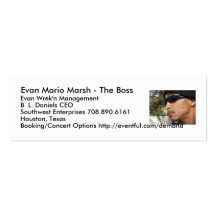 Evan Mario Marsh - The Boss... Business Card Templates