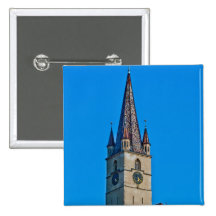 Evangelic church tower, Sibiu Button