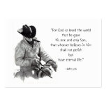 EVANGELISM CARD: PENCIL ART: BIBLE 3:16 business cards