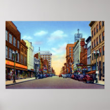 Evansville Indiana Main Street Poster