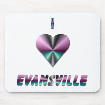 Evansville -- Purple & Turquoise Mouse Pad
