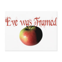 Eve was framed postcard