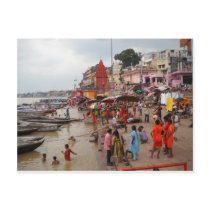 Evening Bath At Varanasi Postcards
