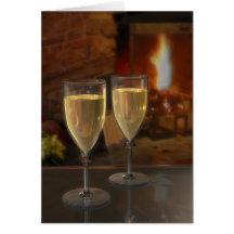 Evening By The Fire Greeting Card