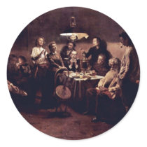Evening Company By Vladimir Makovsky Sticker