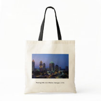 Evening falls over Atlanta, Georgia, U.S.A. Tote Bags