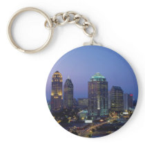 Evening falls over Atlanta, Georgia, U.S.A. Key Chain