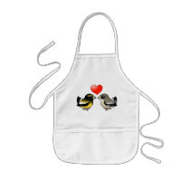 Evening Grosbeaks in Love Aprons