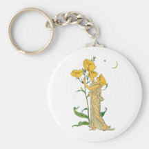 Evening Primrose by Walter Crane, 1889 Keychains