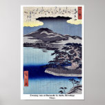 Evening rain at Karasaki by Ando, Hiroshige Ukiyo Print