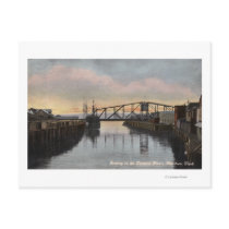 Evening Scene on Wishkah River Post Card