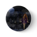 Evening Stroll Gothic Fantasy Redhead Girl Pins