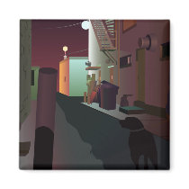 Evening Stroll Refrigerator Magnet