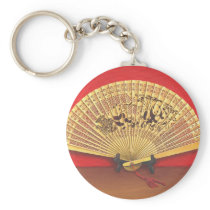 Eventail chinois porte-clefs