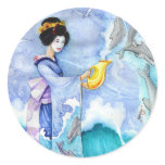 Eventide Sticker, Small, Geisha Dolphin Art