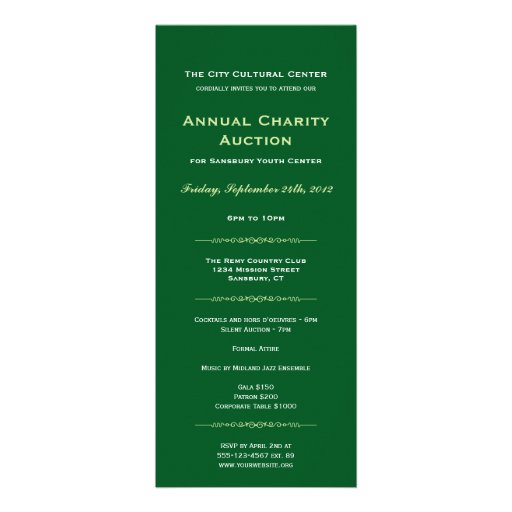Evergreen business logo gala event corporate long invites