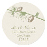 Evergreen Return Address Seal Round Stickers
