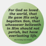 Everlasting Life Christmas John 3-16 Stickers
