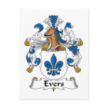 Evers Family Crest postcards