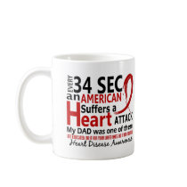 Every 34 Seconds Dad Heart Disease / Attack Mugs