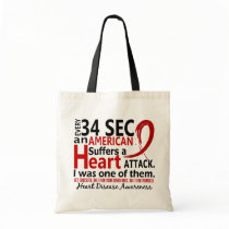 Every 34 Seconds Me Heart Disease / Attack Canvas Bag