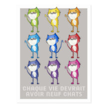 Every life should have nine cats post cards