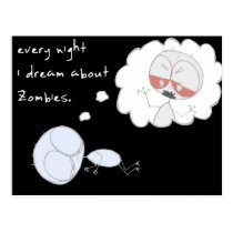 every night i dream about zombies - postcard postcards