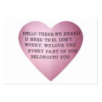 EVERY PART OF YOU BELONGS TO YOU. BUSINESS CARD