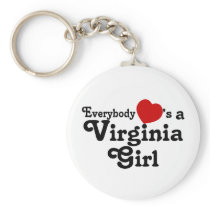 Everybody Hearts a Virginia Girl Keychains