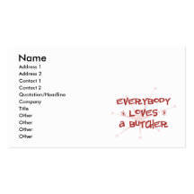 Everybody Loves A Butcher Business Card Templates