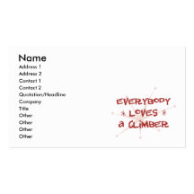 Everybody Loves A Climber Business Card